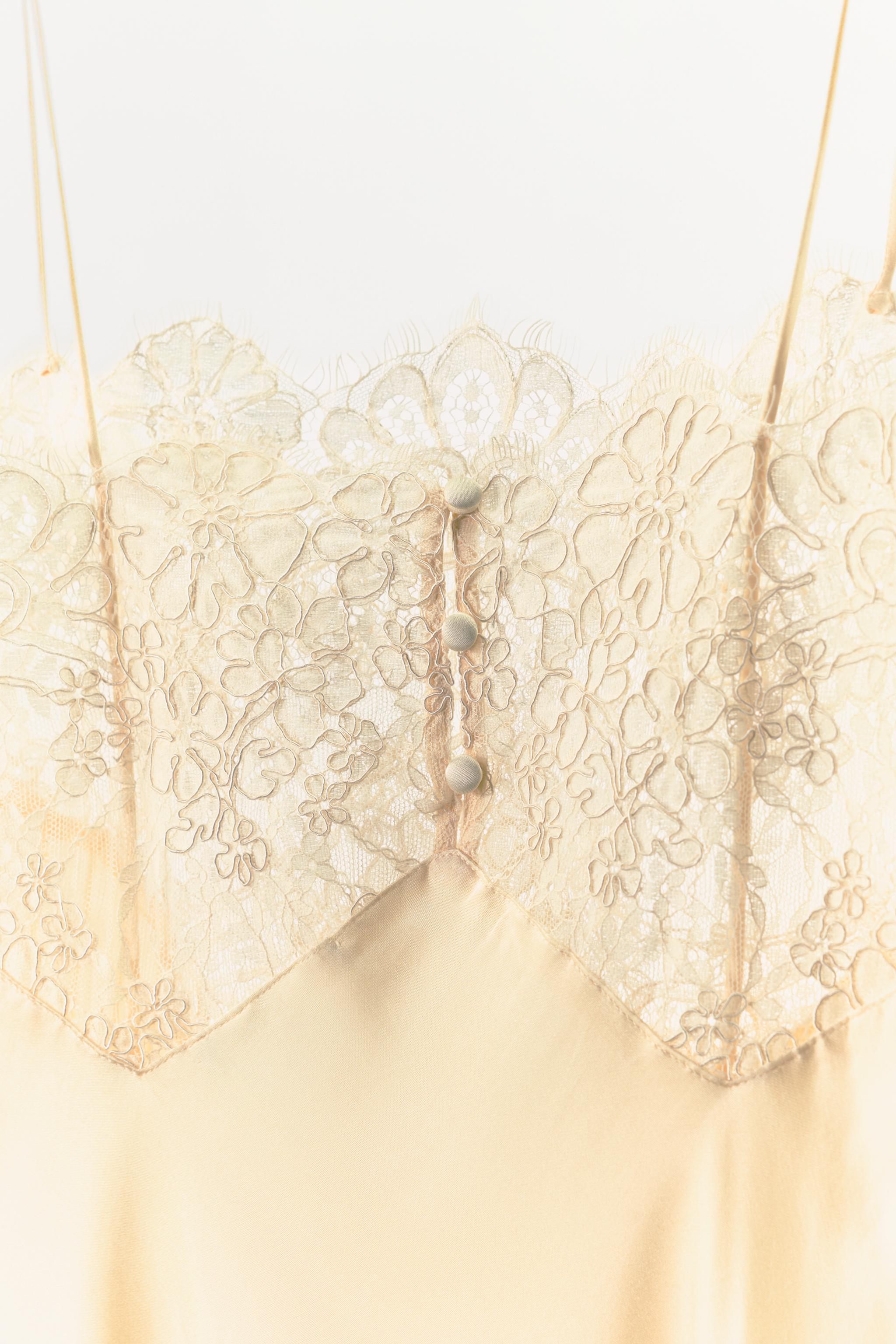 SATIN LACE SLIP DRESS